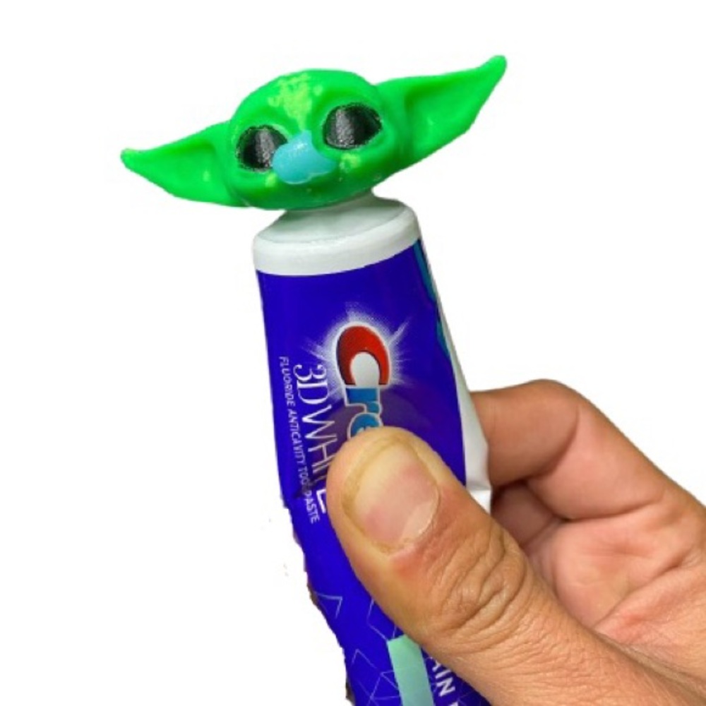 Baby yoda toothpaste cap topper